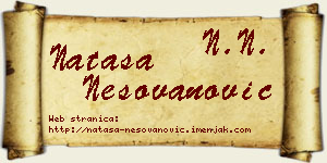 Nataša Nešovanović vizit kartica